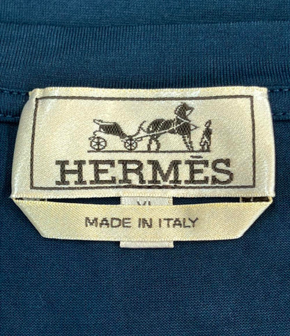 美品 エルメス 半袖Tシャツ プリント メンズ SIZE XL HERMES