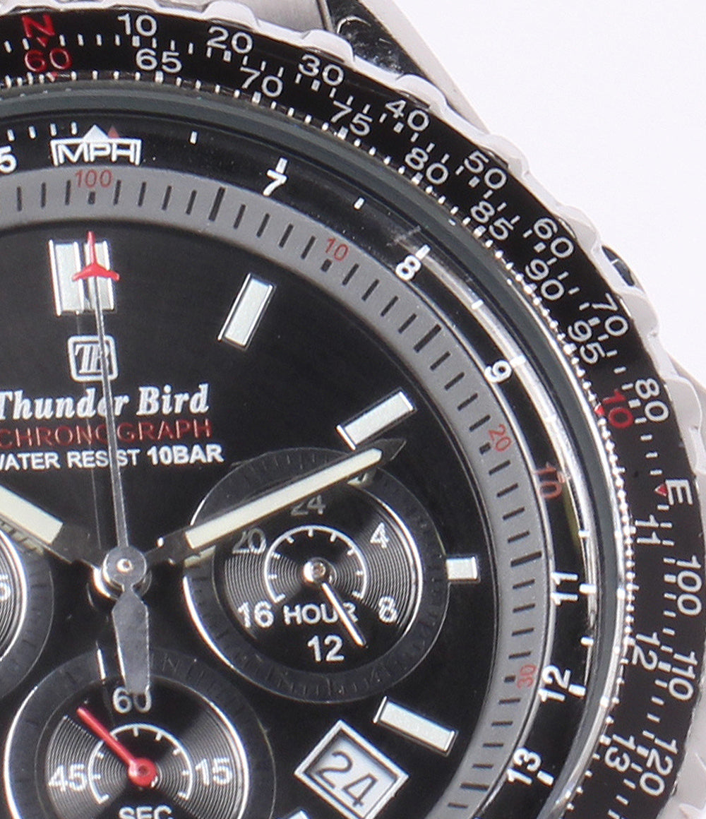 CITIZEN 腕時計 サンダーバード Thunder Bird クオーツ ブラック メンズ シチズン