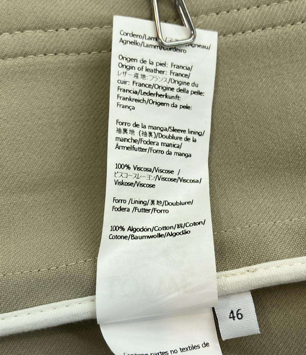 LOEWE ジャケット コンボ アナグラム ロゴレザーパッチ ブルゾン 羊毛 ワークウェア ジャケット H526Y02W27 メンズ SIZE 46 (M) ロエベ