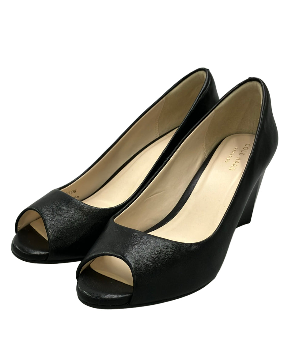 美品 COLE HAAN オープントゥパンプス ウェッジソール レディース SIZE 6.5 (24cm) コールハーン