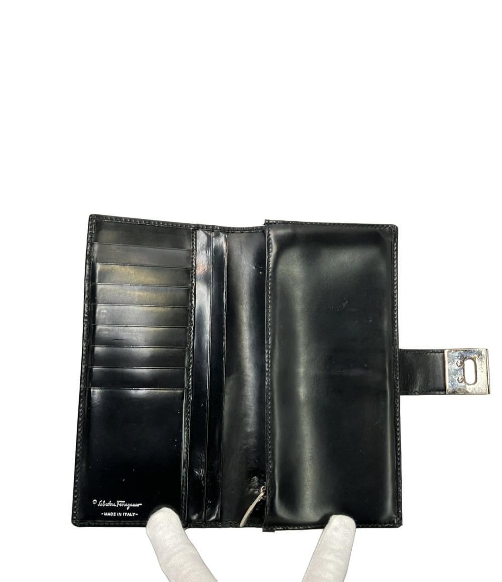 訳あり Salvatore Ferragamo 長財布 レザー ガンチーニ IR 229238 レディース サルヴァトーレフェラガモ