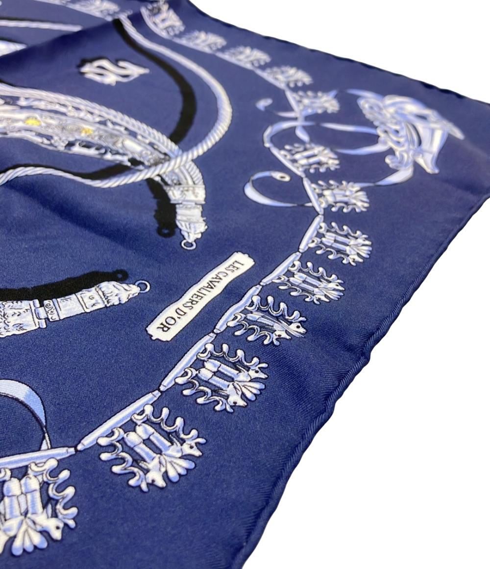 HERMES スカーフ カレ40 HERMES スカーフ カレ40 シルク 100% 黄金の騎士 夏 レディース