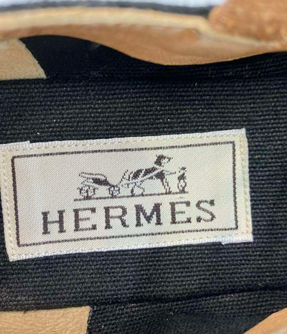 HERMES フラットシューズ アンクルストラップ エスパドリーユ レディース SIZE 37 (24cm) エルメス