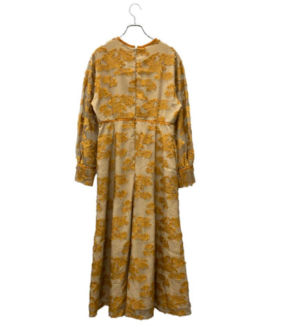 CLANE 長袖ワンピース 22AW FLOW FLOWER JACQUARD ONE PIECE 13112-5092 レディース SIZE 2 (M) クラネ
