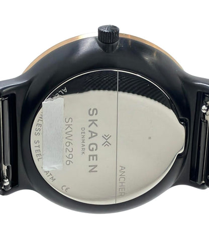 SKAGEN 腕時計 クオーツ ブラック SKW6296 メンズ スカーゲン