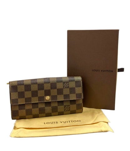 LOUIS VUITTON 長財布 ポルトフォイユ サラ ダミエ エベヌ N61734 メンズ レディース ルイ・ヴィトン