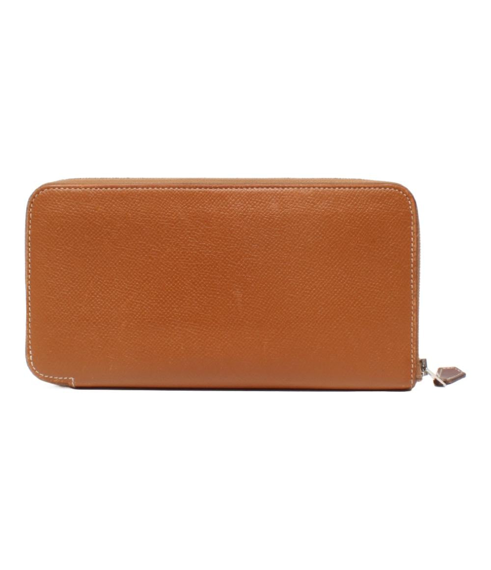 HERMES ラウンドファスナー長財布 C刻印 シルバー金具 シルクイン アザップロング レディース エルメス