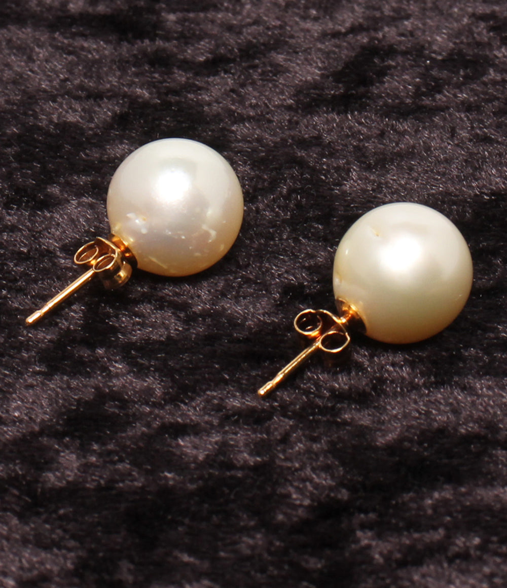 美品 ピアス K18 パール11.5mm レディース