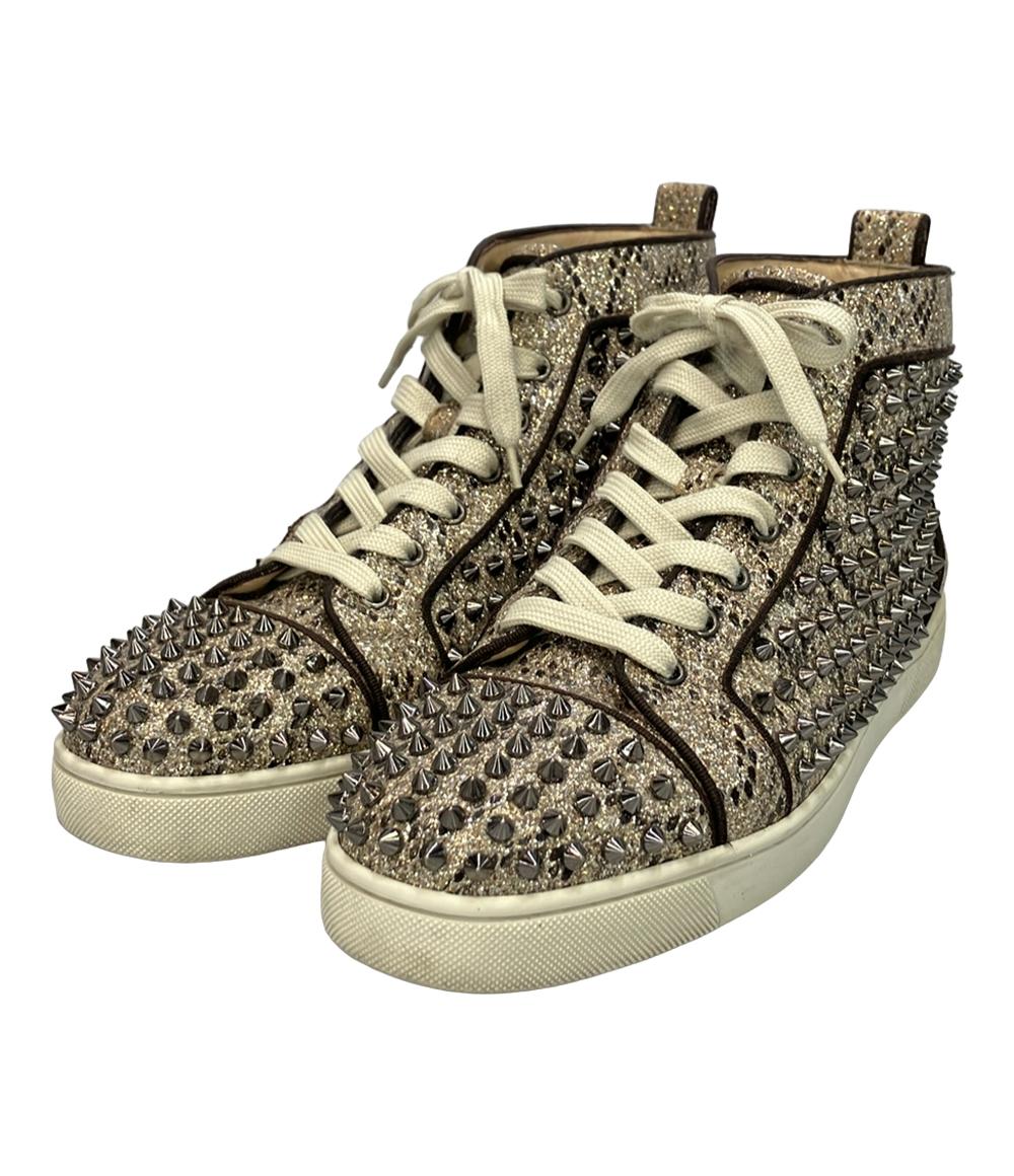 クリスチャンルブタン ハイカットスニーカー スタッズ グリッターラメ メンズ SIZE 43 (XL) Christian Louboutin