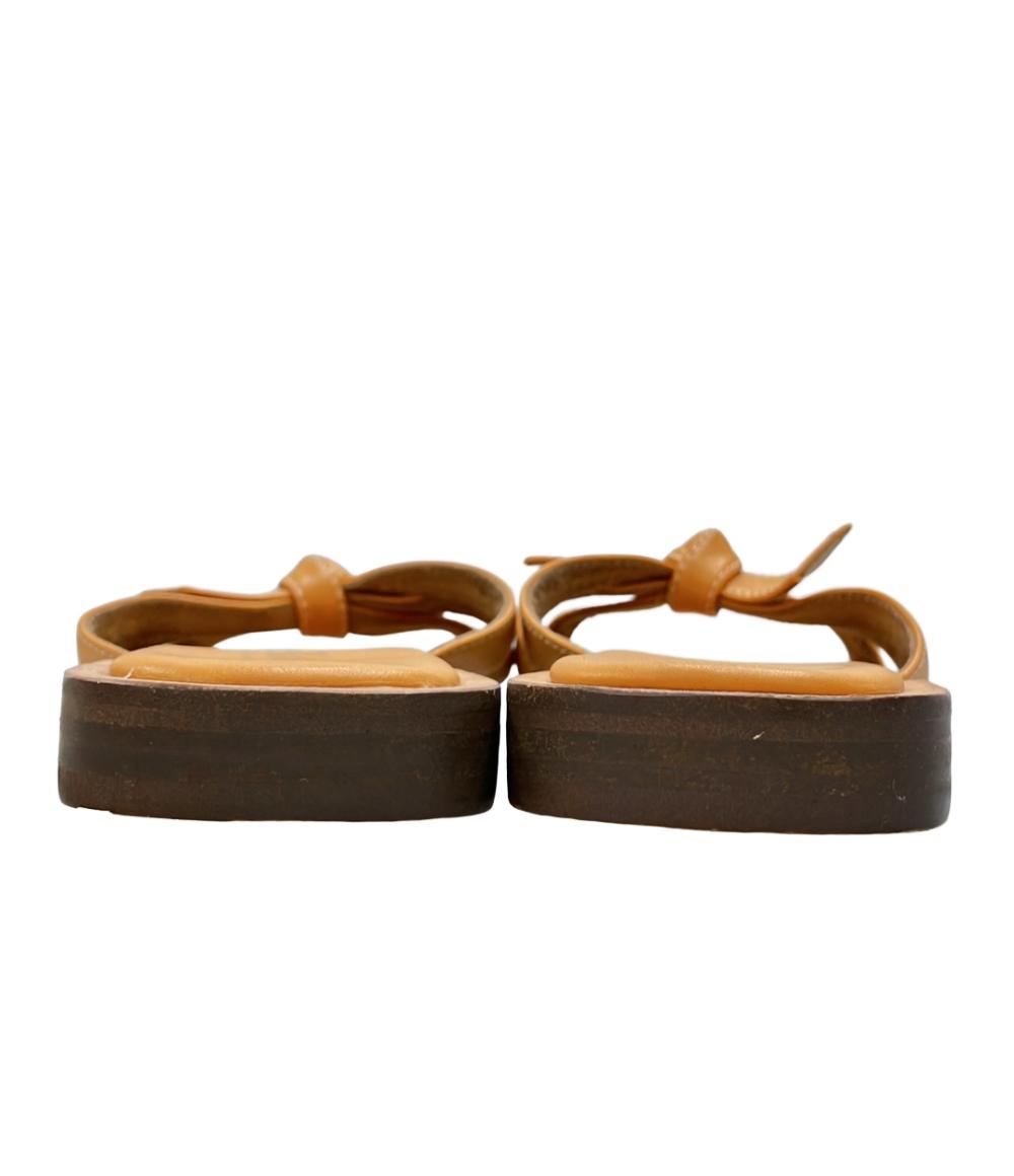 ルタロン スクエアトゥサンダル スクエアステッチリボンサンダル レディース SIZE M (M) Le Talon