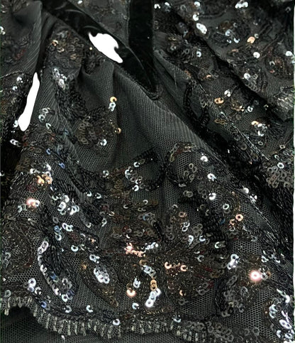 美品 マックグロー シアーチュールドレス ワンピース スパンコール レディース SIZE 10 (L) macgraw