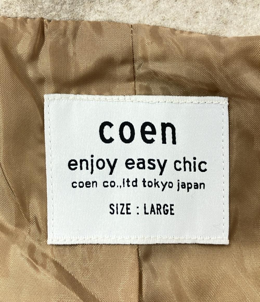 美品 コーエン ステンカラーロングコート アウター メンズ SIZE L coen