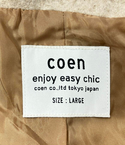 美品 コーエン ステンカラーロングコート アウター メンズ SIZE L coen