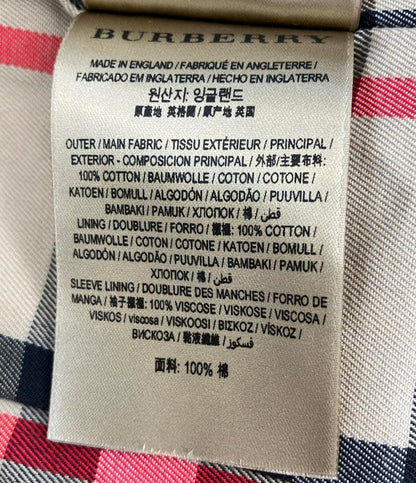 訳あり BURBERRY トレンチコート ノバチェック ベルト付き レディース SIZE 34 (XXS) バーバリー