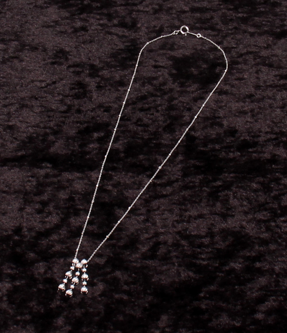 美品 ネックレス K10WG ダイヤ 0.25ct レディース
