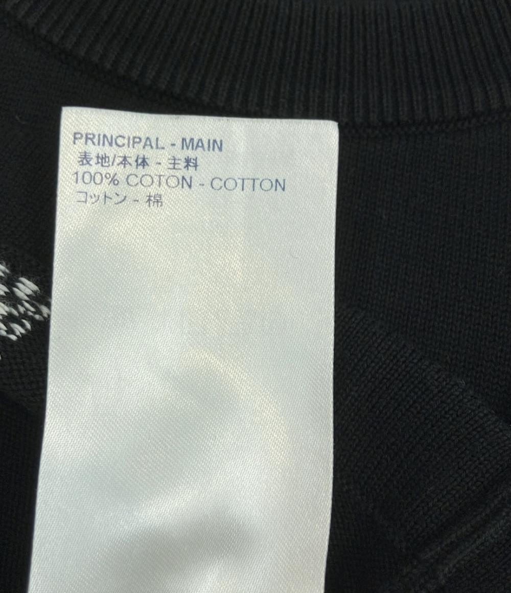 LOUIS VUITTON 半袖Tシャツ ニット ダミエストライプジャガードTシャツ RM211ZLWHKN86W メンズ SIZE M ルイ・ヴィトン