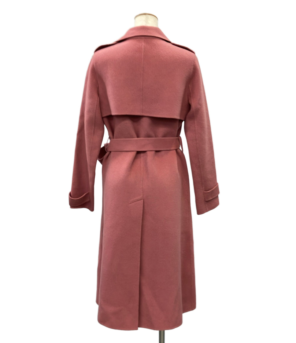 theory トレンチコート カシミヤ ウール ピンク 01-6309608-260-902 レディース SIZE S セオリー