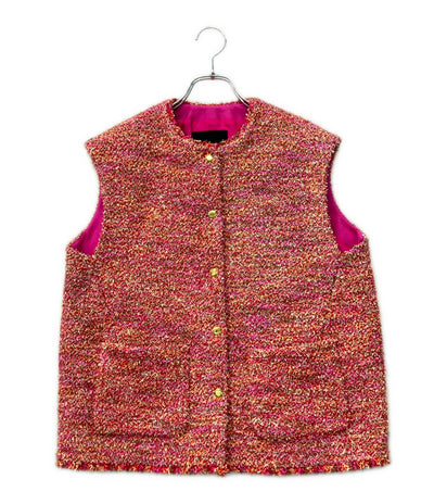 Drawer 金ボタン ツイードベスト 6521-299-1119 レディース SIZE 38 (S) ドゥロワー