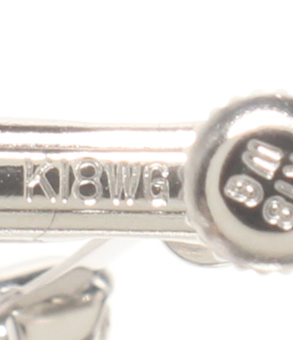 美品 イヤリング K18WG ダイヤ0.30ct レディース