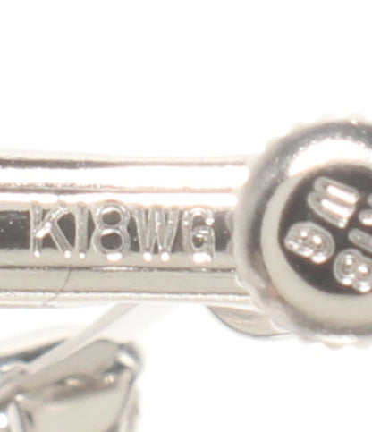 美品 イヤリング K18WG ダイヤ0.30ct レディース