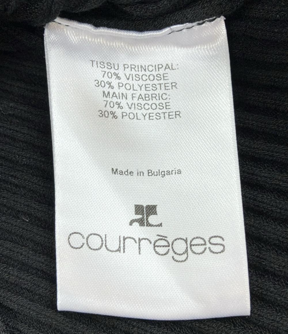 クレージュ ワンポイントモックネック長袖タイトニット レディース SIZE L courreges