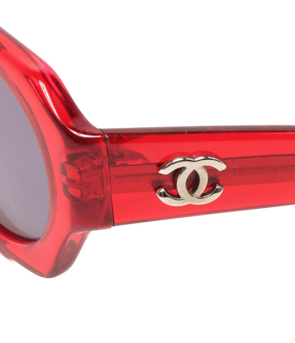 美品 CHANEL サングラス アイウェア レッド レディース シャネル
