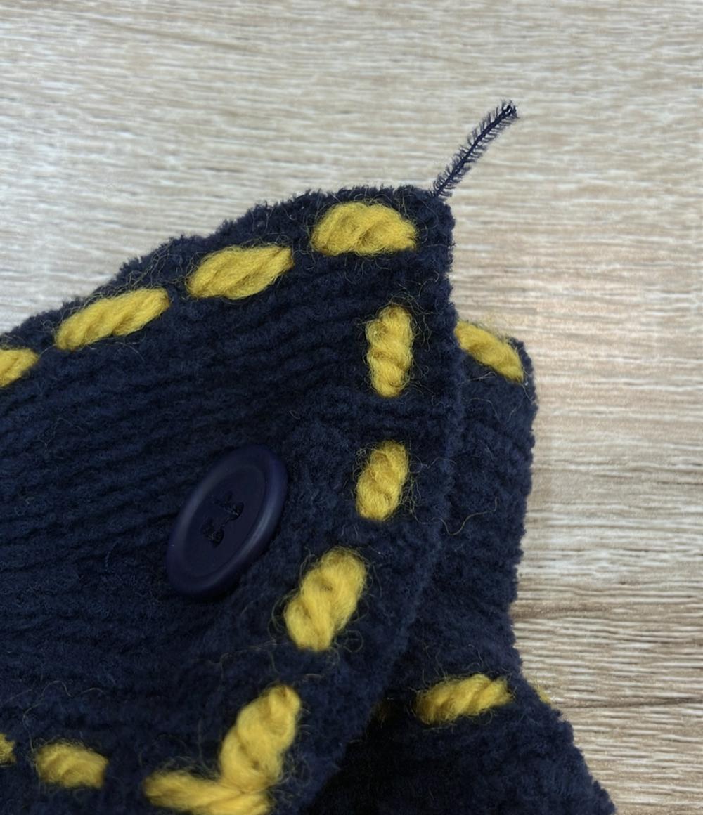 PHINGERIN 長袖カーディガン ニット ナイロン混 スプリング デニムジャケット風手編み PG1 Knit PD-212-KN-041 メンズ SIZE L フィンガリン