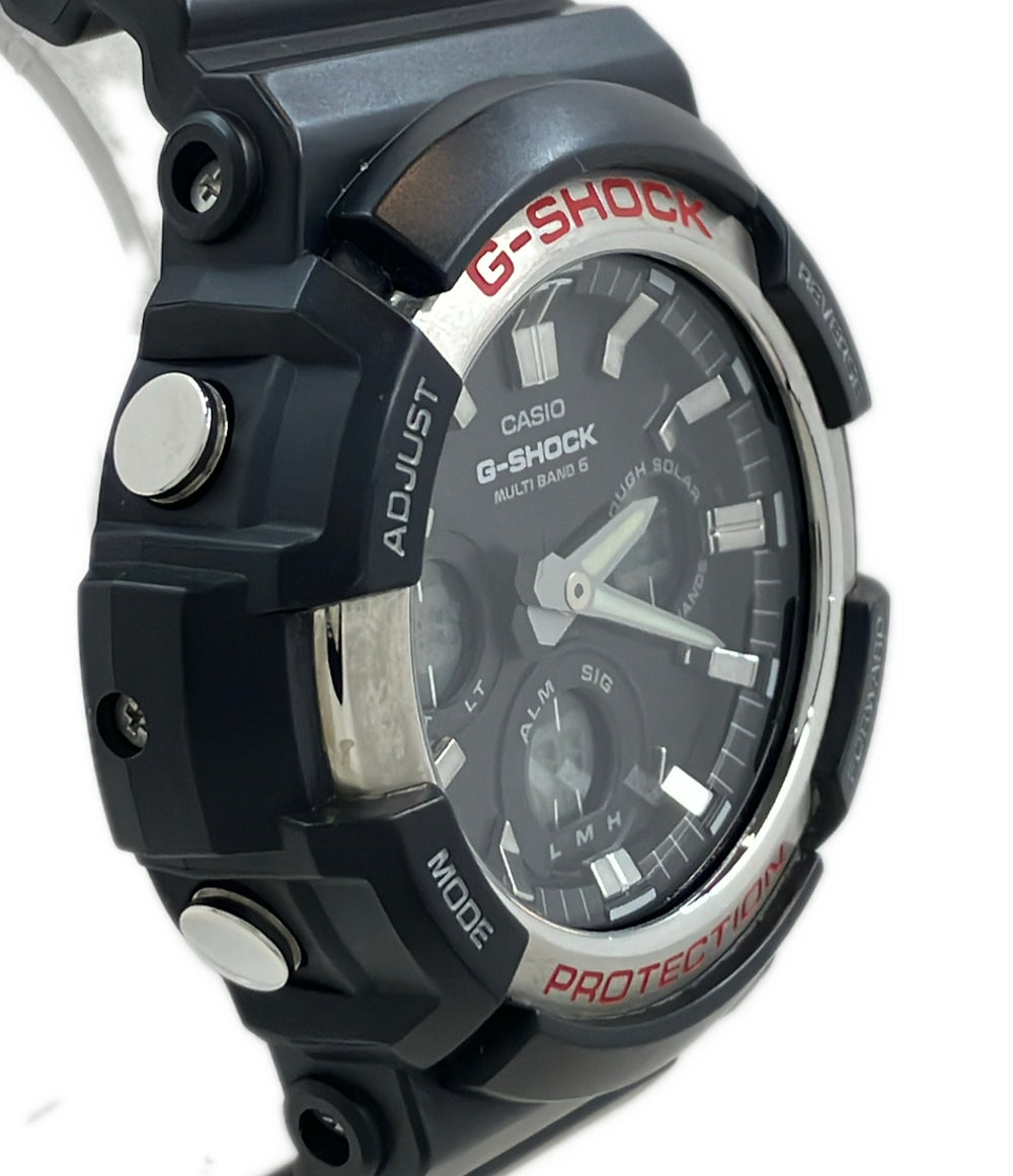 美品 CASIO 腕時計 G-SHOCK 電波ソーラー ソーラー ブラック GAW-100 メンズ カシオ