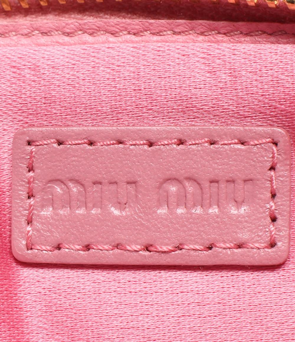 美品 ミュウミュウ ポーチ Wファスナー レディース MIUMIU