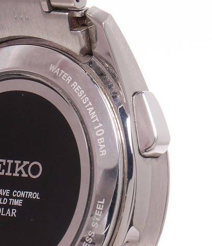 SEIKO 腕時計 フライトエキスパート ブライツ BRIGHTZ ソーラー電波 ブラック 8B92-0AB0 メンズ セイコー