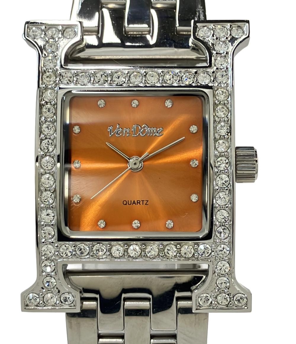 腕時計 クオーツ オレンジ ユニセックス VENDOME