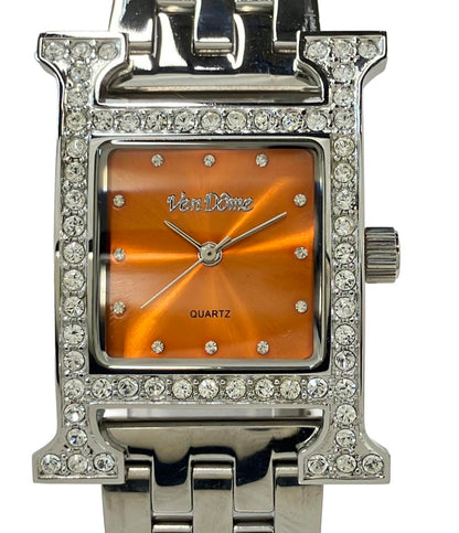 腕時計 クオーツ オレンジ ユニセックス VENDOME