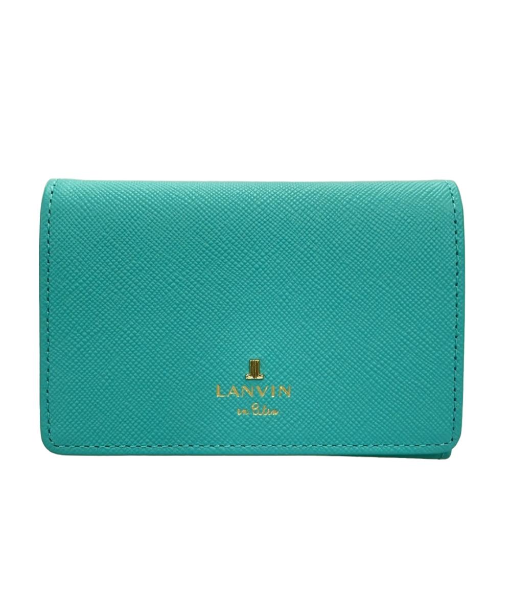 美品 LANVIN en Bleu カードケース 牛革 レディース ランバンオンブルー