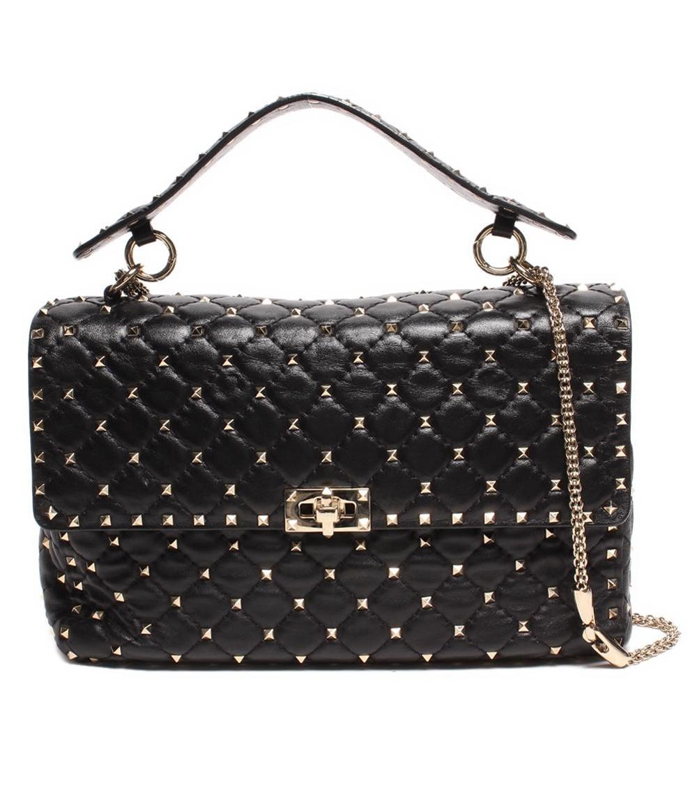 ヴァレンティノ ガラヴァーニ 2wayチェーンレザーショルダーバッグ キルティング ロックスタッズ レディース VALENTINO GARAVANI