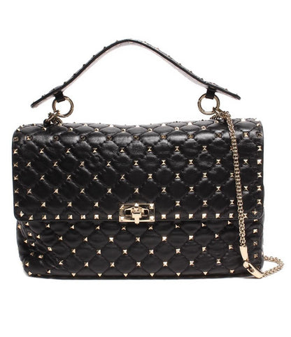 ヴァレンティノ ガラヴァーニ 2wayチェーンレザーショルダーバッグ キルティング ロックスタッズ レディース VALENTINO GARAVANI