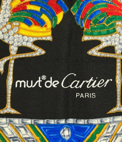 カルティエ スカーフ シルク100% 宝石柄 レディース CARTIER