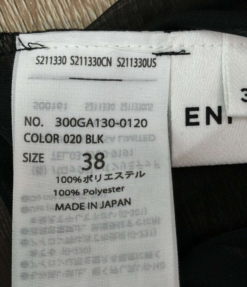 ENFOLD 長袖シャツ ブラウス アシンメトリー ブラック 300GA130-0120 レディース SIZE 38 (S) エンフォルド