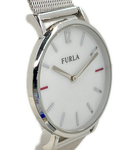 美品 FURLA 腕時計 クオーツ ホワイト レディース メンズ フルラ