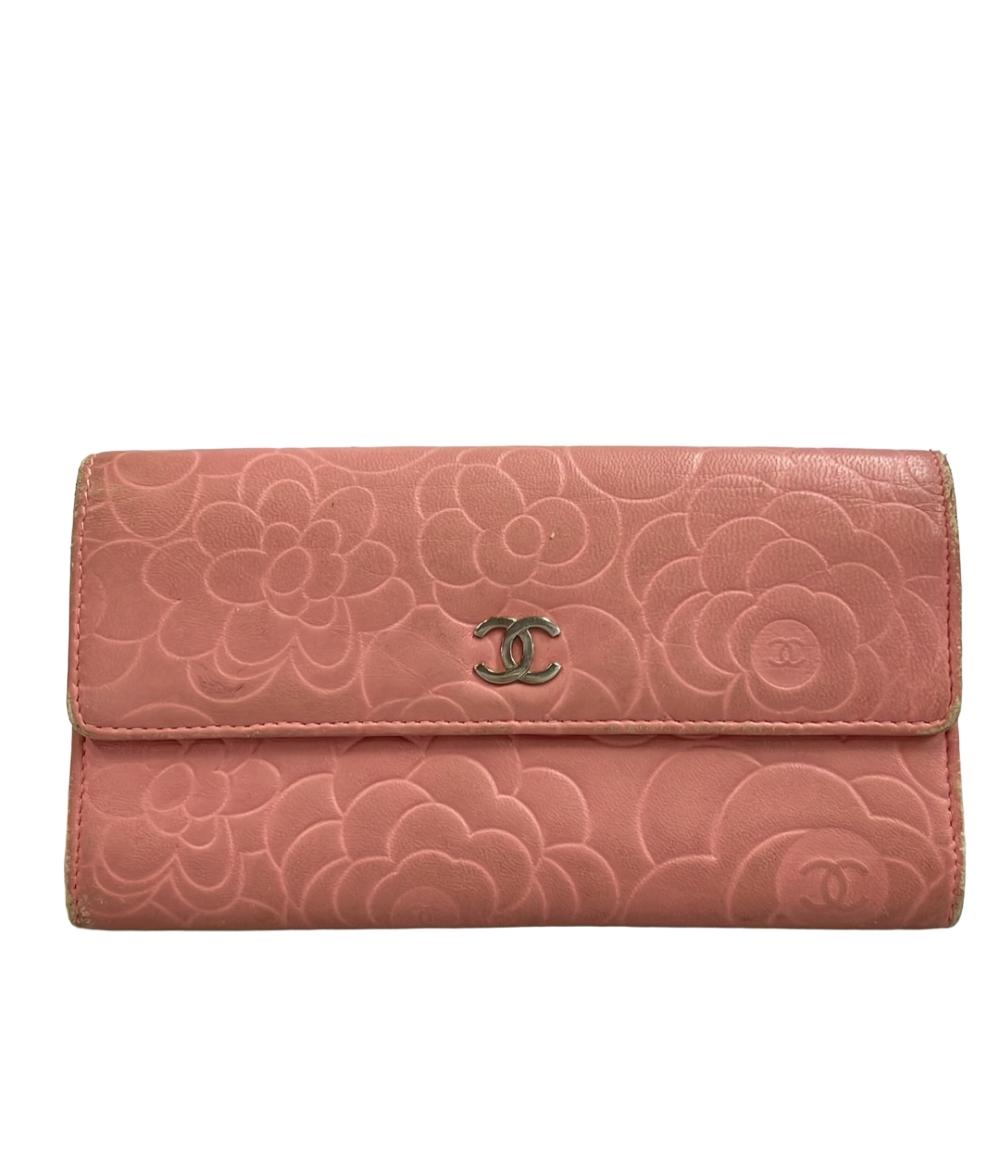 CHANEL 長財布 シルバー金具 14番台 カメリア レディース シャネル