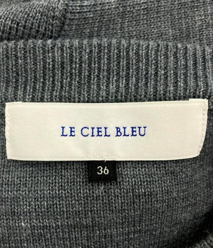 美品 ルシェルブルー 長袖ニットワンピース レディース SIZE 36 (S) LE CIEL BLEU