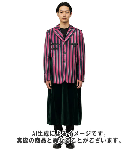 COMME des GARCONS HOMME PLUS ジャケット 燕尾 フロントボタン スパンコール ロング リバーシブル 18SS DISCO期 PA-J029 メンズ SIZE XS