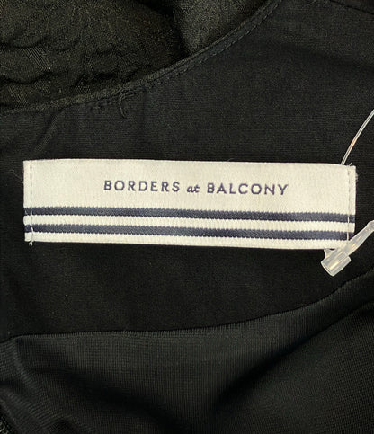 BORDERS at BALCONY 半袖 ジャガード ペプラム ブラウス レディース SIZE 36 ボーダーズ アット バルコニー