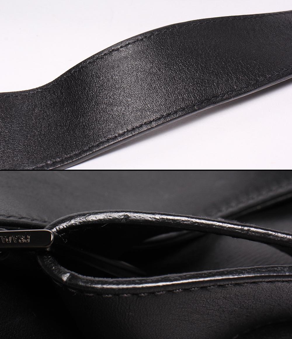 PRADA レザー ショルダーバッグ メッセンジャーバッグ 斜め掛け メンズ