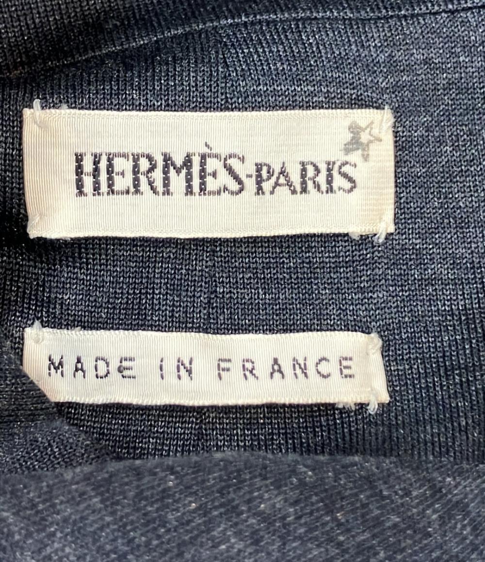 HERMES ロングシャツカーディガン チャコール スターマークタグ レディース SIZE 38 (M) エルメス