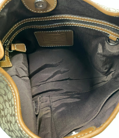 美品 COACH ショルダーバッグ 斜め掛け ミニシグネチャー 6386 レディース コーチ