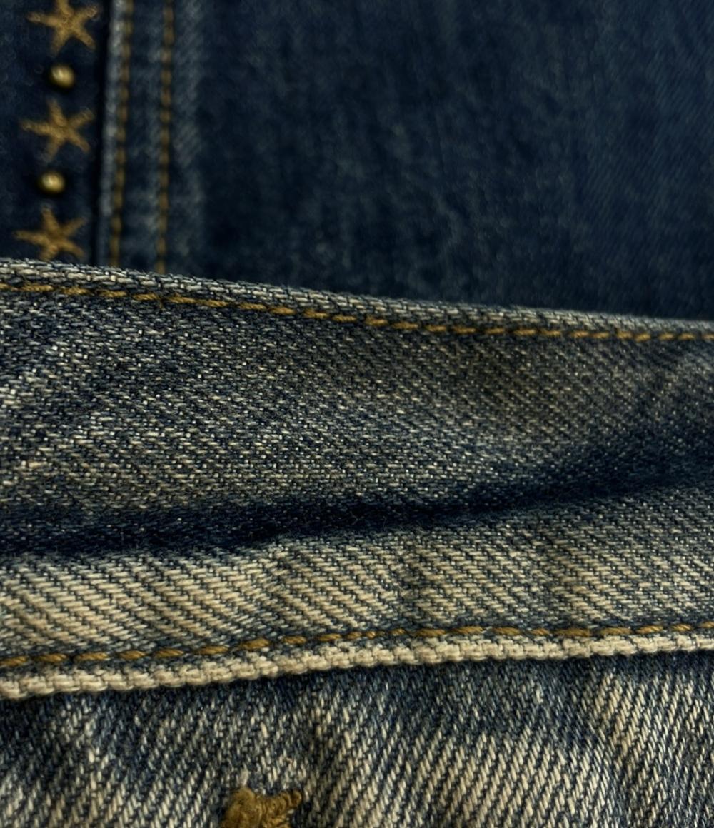 SAINT LAURENT スタッズ付き デニムミニスカート レディース SIZE 26 サンローラン