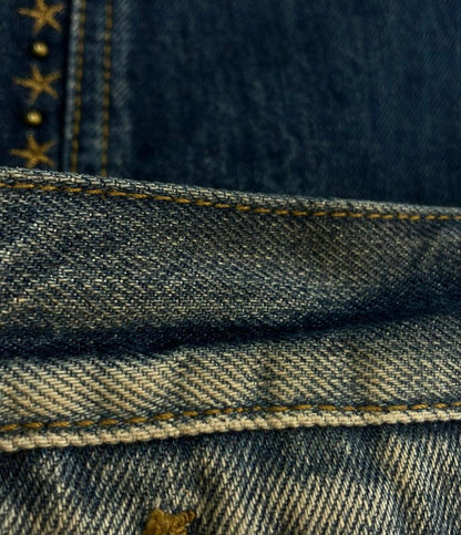 SAINT LAURENT スタッズ付き デニムミニスカート レディース SIZE 26 サンローラン