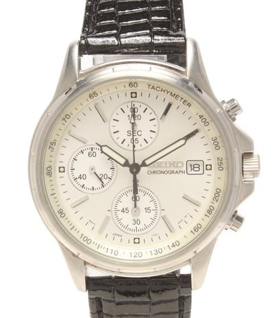 SEIKO 腕時計 クロノグラフ クオーツ ホワイト 7T92-0BA0 メンズ セイコー
