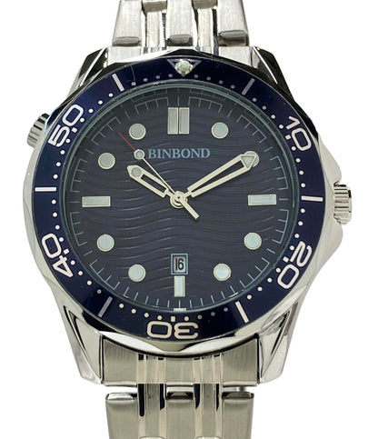 BINBOND 腕時計 クオーツ ネイビー メンズ ビンボンド
