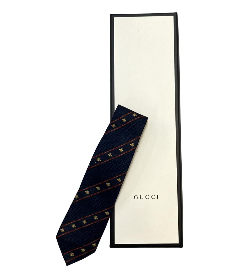 グッチ ネクタイ ビー ウェブ ライン ストライプ 表面シルク 100% 451528 4E002 メンズ GUCCI